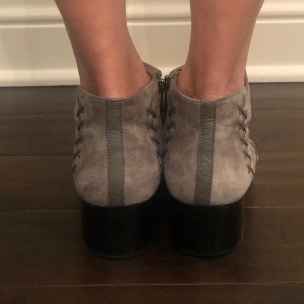 Grey Donald J Pliner booties with woven details - Picture 7 of 8